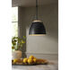 Leda 1 Light 16 inch English Bronze and White Pendant Ceiling Light